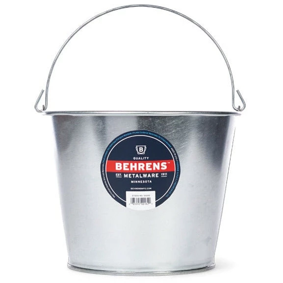 Behrens Metalware Salts Behrens 5 Quart Galvanized Steel Pail