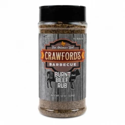 Crawford's Barbecue Burnt Beef Rub Seasoning 12 Oz. BBQ Sauces, Marinades, Condiments & Seasonings