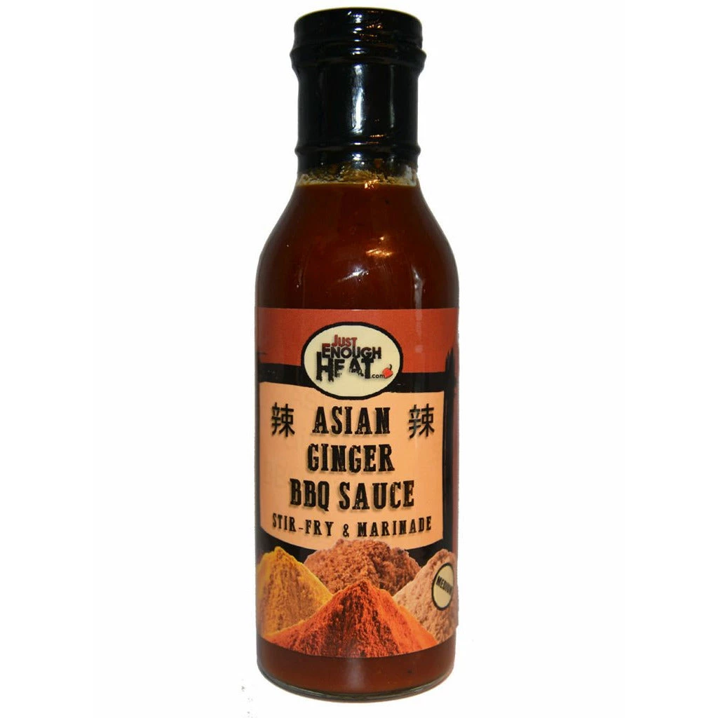 Just Enough Heat Asian Ginger BBQ Sauce 14.5 Oz. BBQ Sauces, Marinades, Condiments & Seasonings