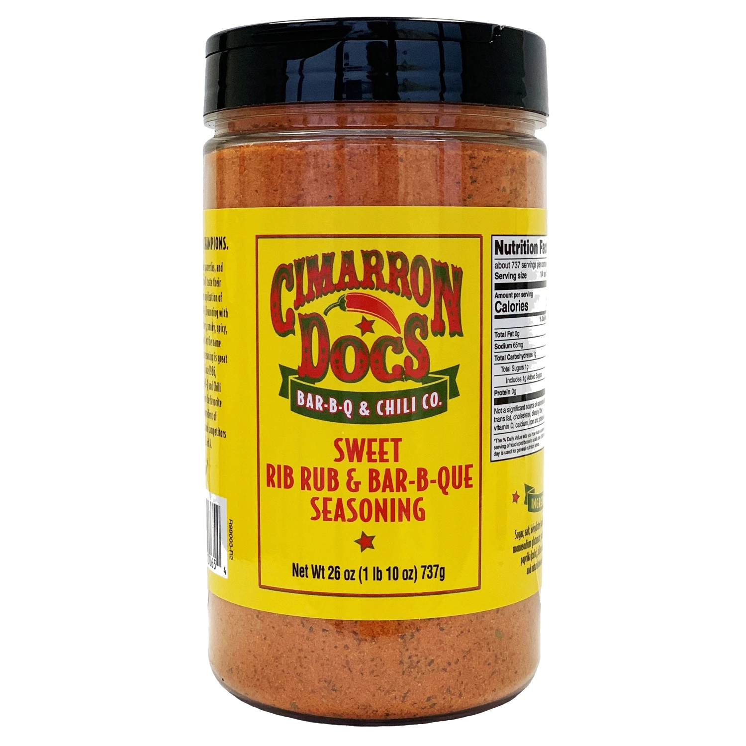 Cimarron Doc's Sweet Rib Rub & Bar-B-Q Seasoning 1 Lb. 10 Oz. BBQ Sauces, Marinades, Condiments & Seasonings