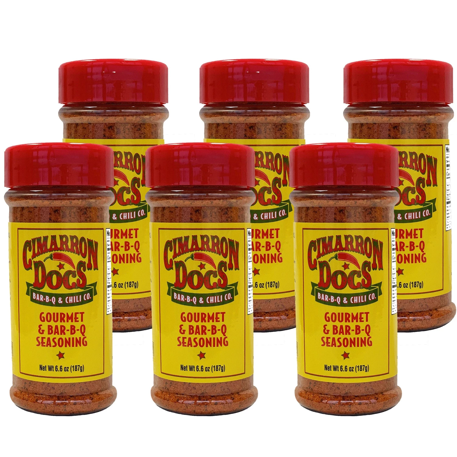 Cimarron Doc's Gourmet & Bar-B-Q Seasoning 6.6 Oz. Bottles - Case Of 6