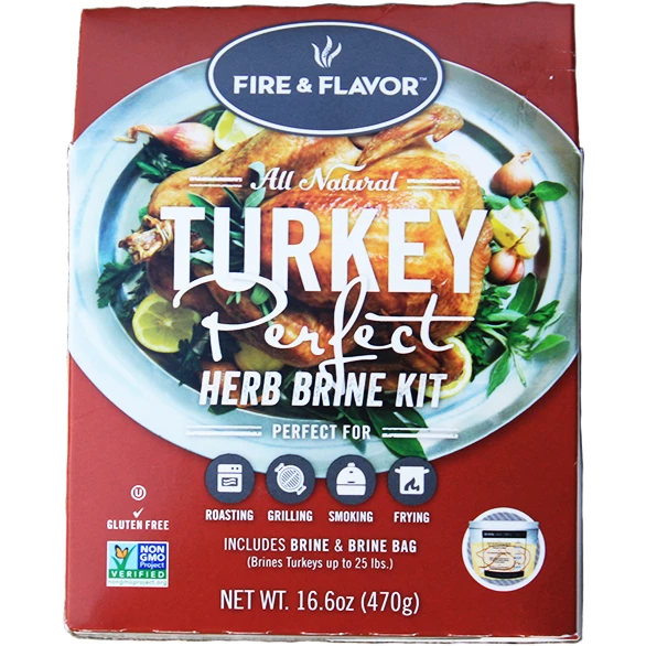 BBQ Marinades, Brines & Injections Fire & Flavor All Natural Turkey Perfect Herb Brine Kit