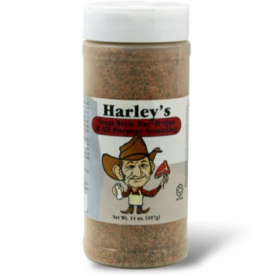 BBQ Sauces, Marinades, Condiments & Seasonings Harley's Texas Style Bar-B-Que & All Purpose Seasoning 14 Oz.