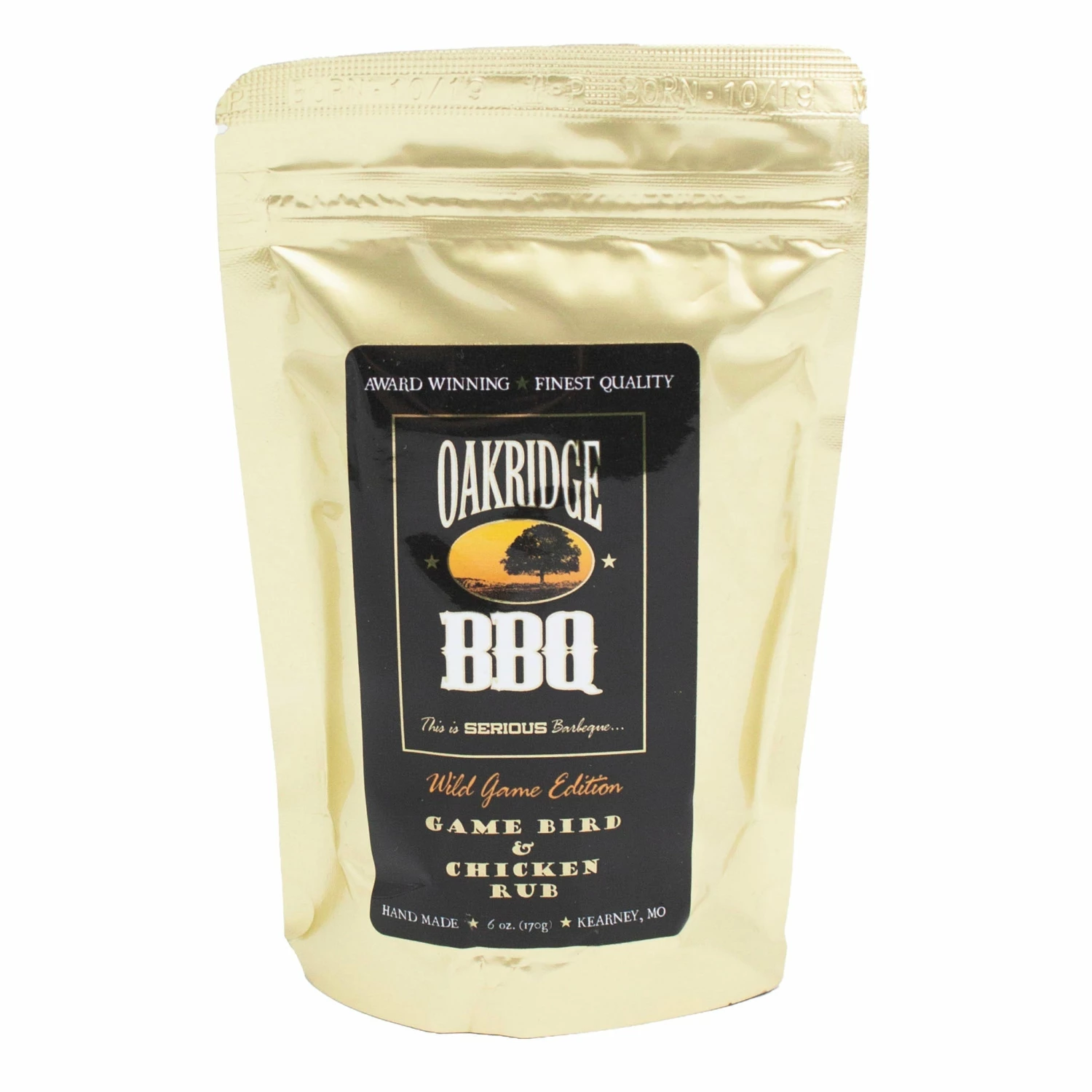 Oakridge BBQ Game Bird & Chicken Rub 6 Oz. BBQ Sauces, Marinades, Condiments & Seasonings