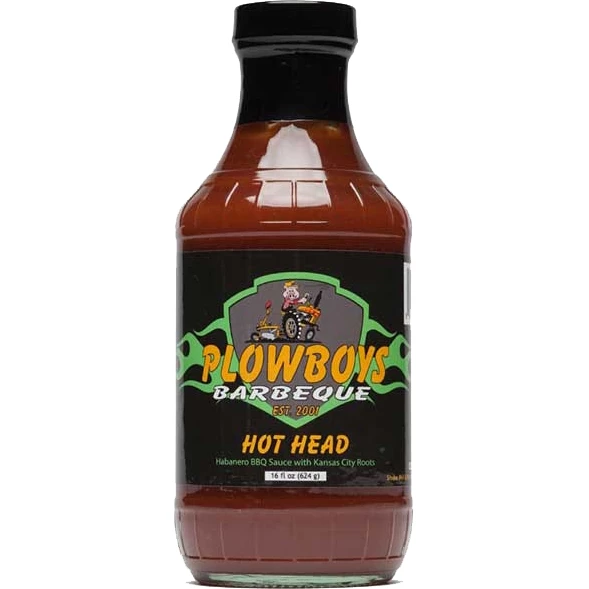 Delano Plowboys BBQ Hot Head Sauce 16 Oz. BBQ Sauces, Marinades, Condiments & Seasonings