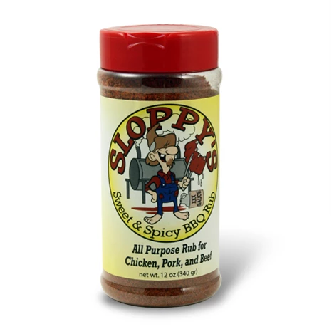 Sloppy's Sweet & Spicy BBQ Rub 12 Oz. BBQ Sauces, Marinades, Condiments & Seasonings