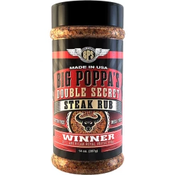 Big Poppa Smokers Double Secret Steak Rub 14 Oz.