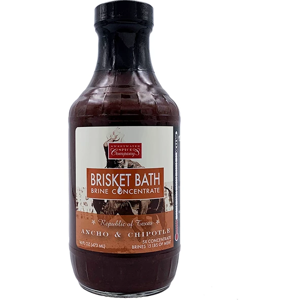 Delano Sweetwater Spice Company Ancho & Chipotle Brisket Bath Brine 16 Oz. BBQ Sauces, Marinades, Condiments & Seasonings