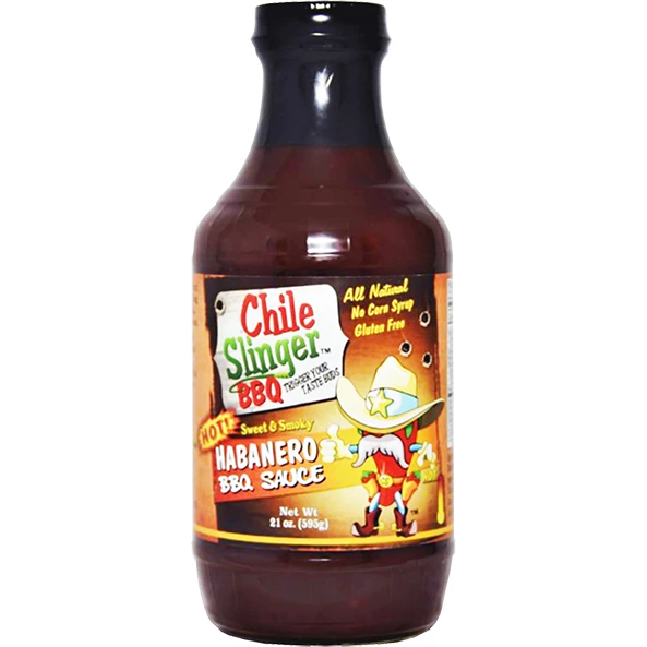 Chile Slinger BBQ Chile Slinger Hot Habanero BBQ Sauce 21 Oz.