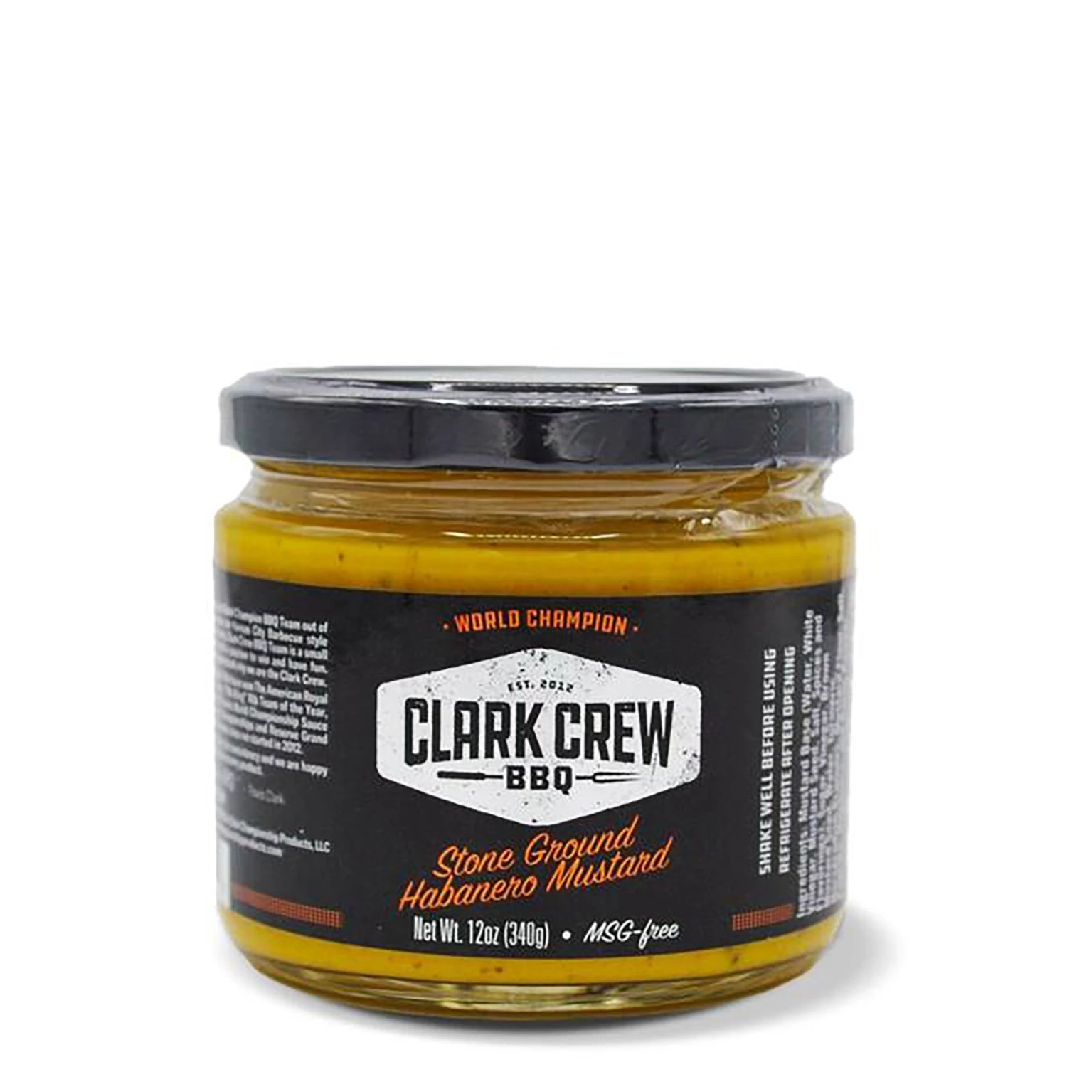 Clark Crew BBQ Stone Ground Habanero Mustard 12 Oz. BBQ Sauces, Marinades, Condiments & Seasonings