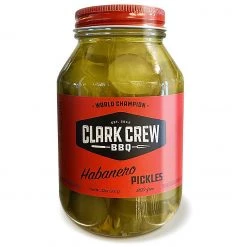 BBQ Sauces, Marinades, Condiments & Seasonings Clark Crew BBQ Habanero Pickles 32 Oz.