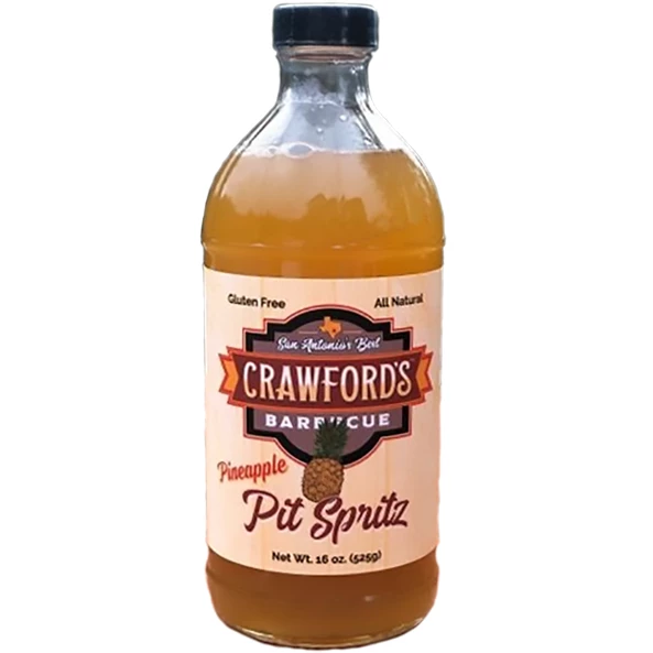 BBQ Sauces, Marinades, Condiments & Seasonings Crawford's Barbecue Pineapple Pit Spritz 16 Oz.