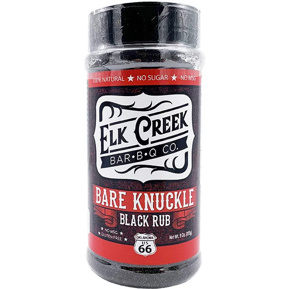 BBQ Sauces, Marinades, Condiments & Seasonings Elk Creek Bare Knuckle Black Rub Seasoning 9 Oz.