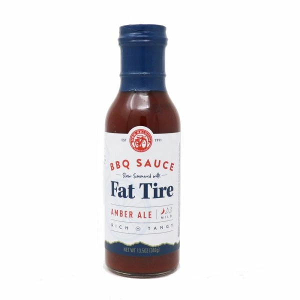 Spicin' Foods New Belgium Fat Tire Amber Ale BBQ Sauce 13.5 Oz. BBQ Sauces, Marinades, Condiments & Seasonings