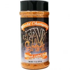 Heavy Smoke BBQ Heavy Smoke Black Label Rub 11 Oz. BBQ Sauces, Marinades, Condiments & Seasonings