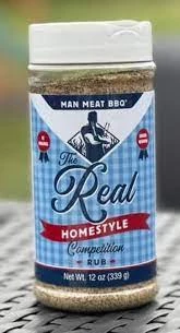 Man Meat BBQ Real Homestyle Competition BBQ Rub 12 Oz. BBQ Sauces, Marinades, Condiments & Seasonings
