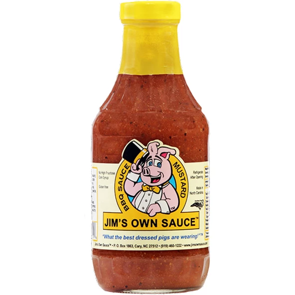 B&B Pecan Jim's Own Mustard Bar-B-Que Sauce 16 Oz. BBQ Sauces, Marinades, Condiments & Seasonings