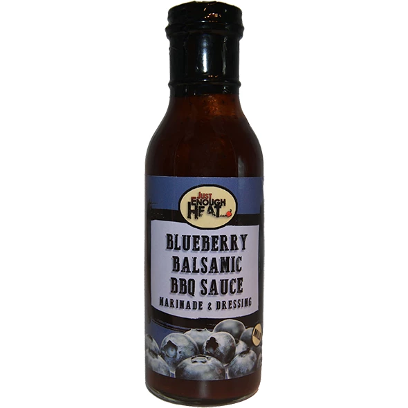 Just Enough Heat Blueberry Balsamic BBQ Sauce 14.5 Oz. BBQ Sauces, Marinades, Condiments & Seasonings