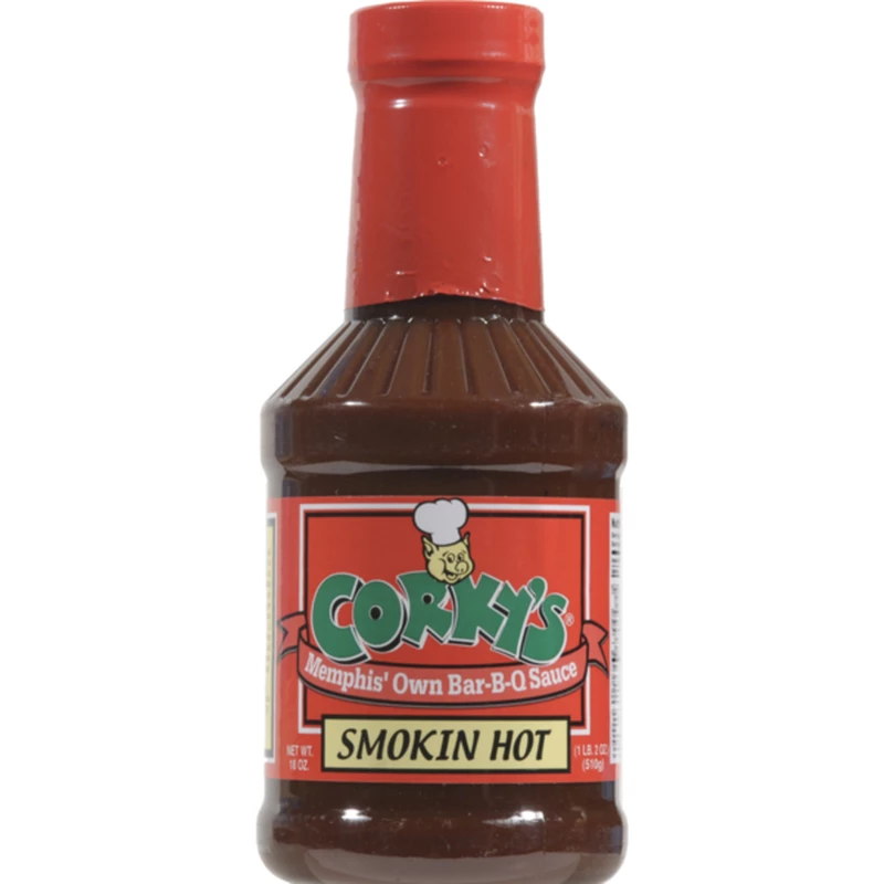 Corky's Smokin' Hot Bar-B-Q Sauce 18 Oz. BBQ Sauces, Marinades, Condiments & Seasonings