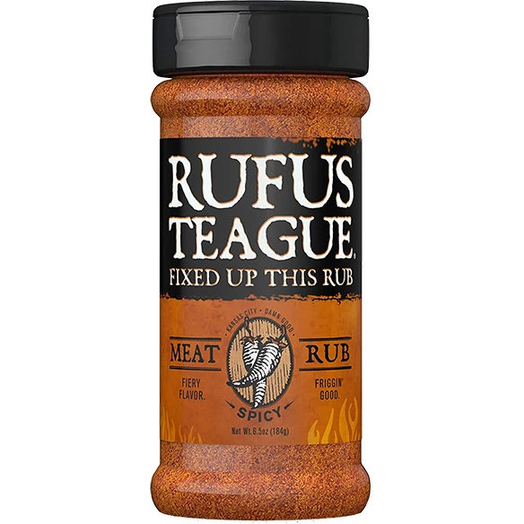 Rufus Teague Spicy Meat Rub 6.5 Oz. BBQ Sauces, Marinades, Condiments & Seasonings
