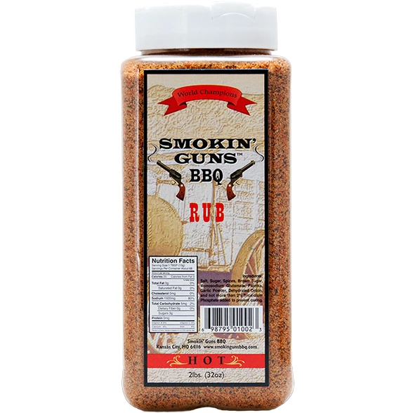 BBQ Sauces, Marinades, Condiments & Seasonings Smokin' Guns BBQ Hot Rub 2 Lbs.