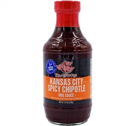 Old World Spices Three Little Pigs Kansas City Spicy Chipotle BBQ Sauce 19.5 Oz. BBQ Sauces, Marinades, Condiments & Seasonings