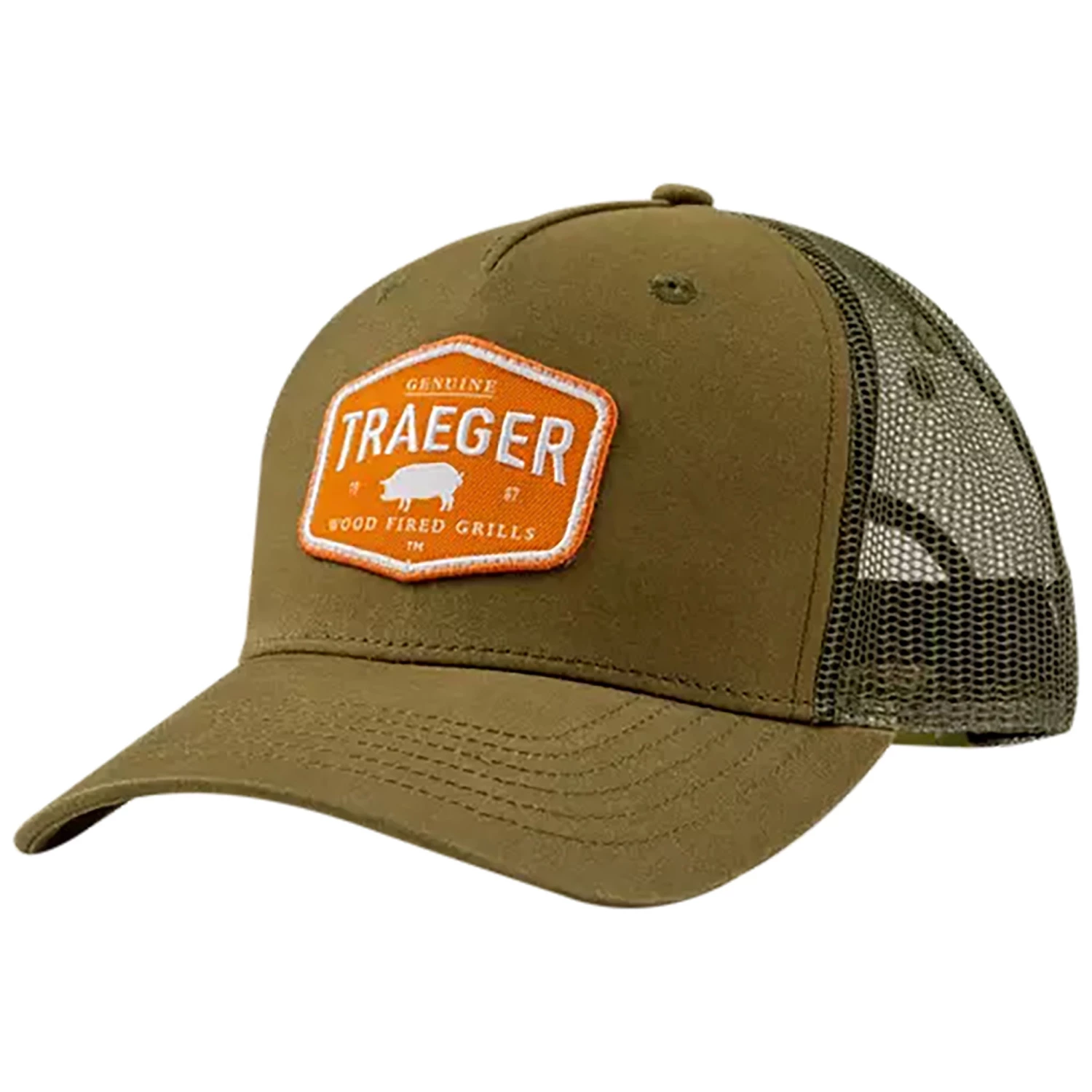 Traeger Certified Curved Brim Trucker Hat Salts